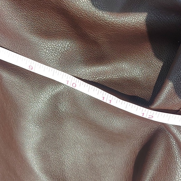 Avec Les Filles Faux Leather Joggers Brown Size Medium - Picture 7 of 9